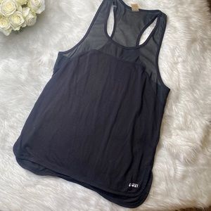 Juicy Couture Sport Racerback Tank Black and Sheer Size Large